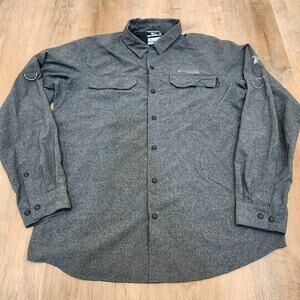 Columbia Titanium Shirt Mens Large Gray Omni Freeze Zero Ventilated Wicking